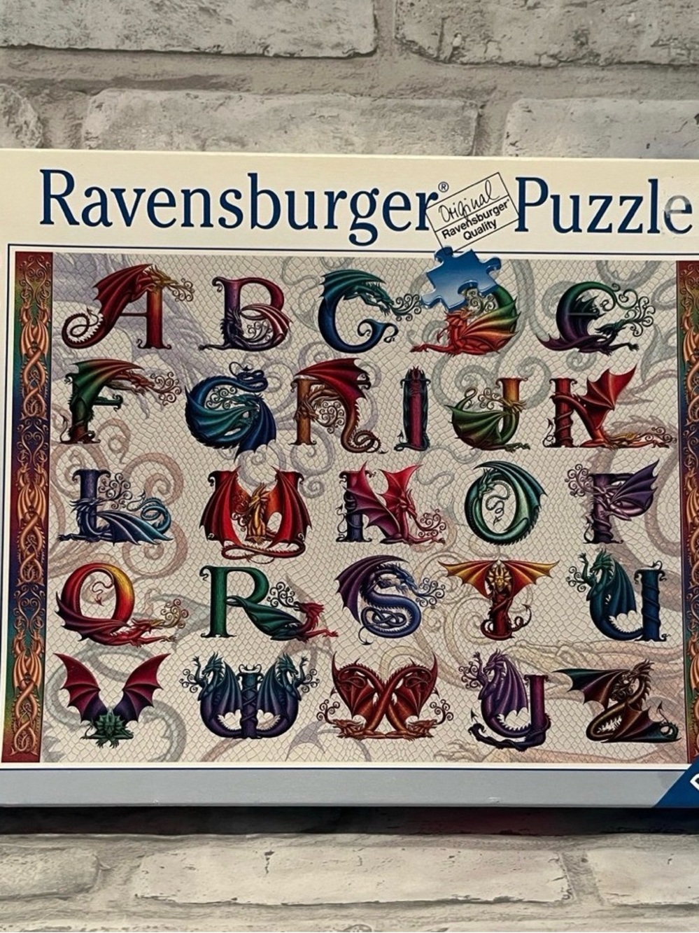 Ravensburger Dragon Letter Alphabet Puzzle - White, Pink, Blue, Red, Green